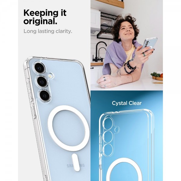 Spigen Samsung Galaxy S24 FE Deksel Ultra Hybrid MagFit Hvit