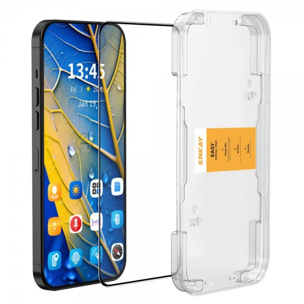 ENKAY Samsung Galaxy S24 FE Skjermbeskytter Monteringsramme Easy Install
