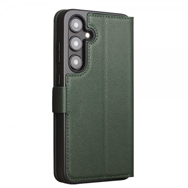 Qialino Samsung Galaxy S24 Etui Ekte Skinn Grønn