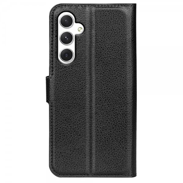 Samsung Galaxy S24 Etui Litchi Svart