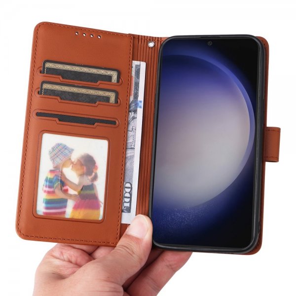 Betopnice Samsung Galaxy S24 Etui Avtagbart Deksel 005 Brun