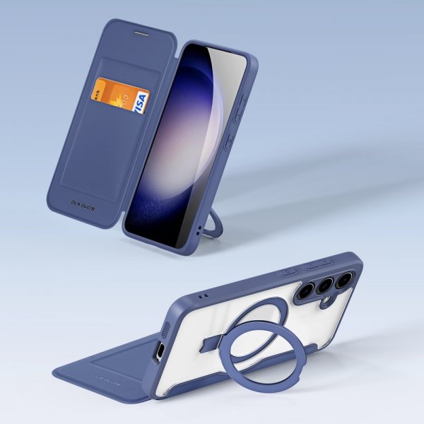 Dux Ducis Samsung Galaxy S24 Etui Skin X Pro Series Kickstand MagSafe Blå