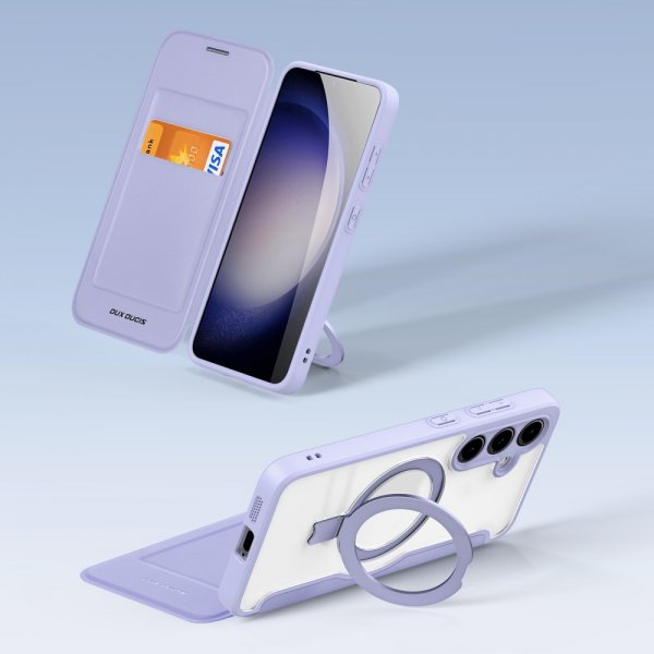 Dux Ducis Samsung Galaxy S24 Etui Skin X Pro Series Kickstand MagSafe Lilla