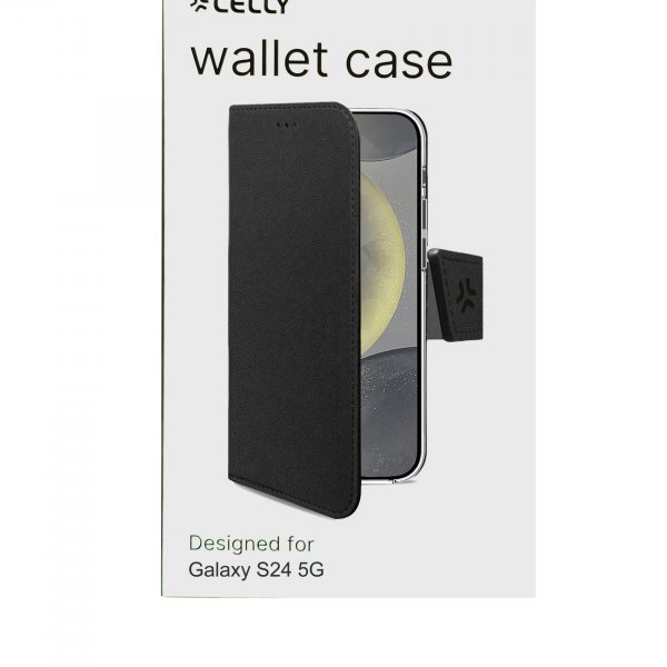 Celly Samsung Galaxy S24 Etui Wally Wallet Case Svart
