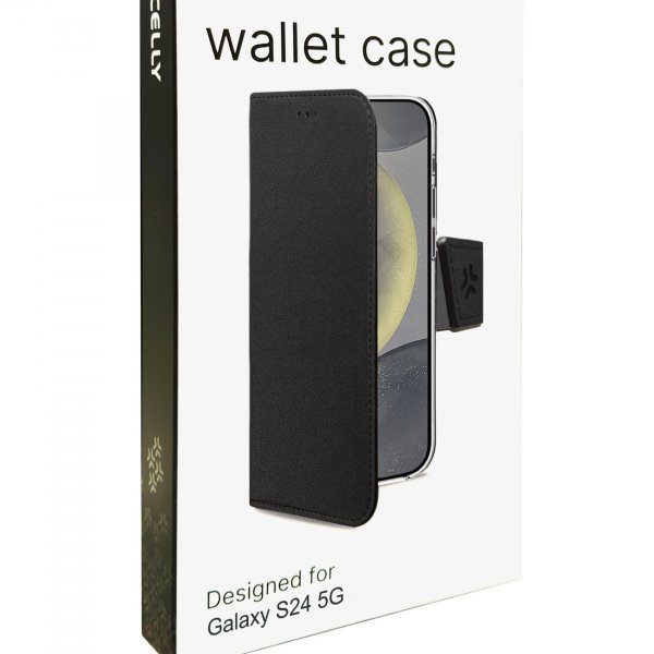 Celly Samsung Galaxy S24 Etui Wally Wallet Case Svart