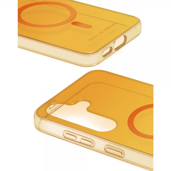 Ideal of Sweden Samsung Galaxy S24/Galaxy S25 Deksel Clear Case MagSafe Orange Spritz