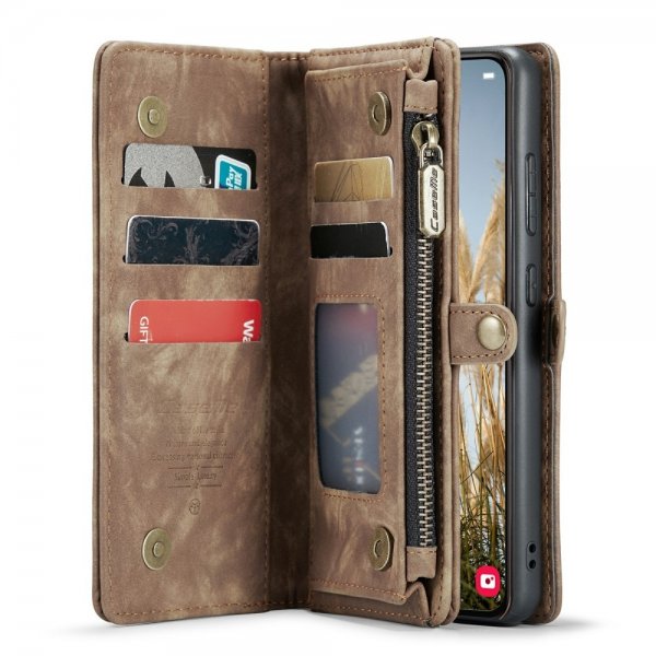 CaseMe Samsung Galaxy S24 Plus Etui 008 Series Avtakbart Deksel Brun
