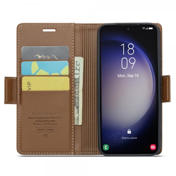 CaseMe Samsung Galaxy S24 Plus Etui 023 Series Brun