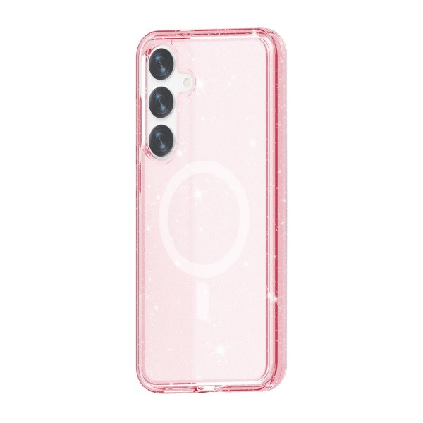 Samsung Galaxy S24 Plus Deksel Glitter MagSafe Rosa