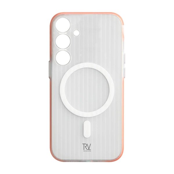 Rvelon Samsung Galaxy S24 Plus Deksel Korrugerte MagSafe Oransje