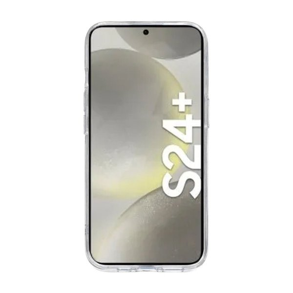 Rvelon Samsung Galaxy S24 Plus Deksel with Stand Card Holder Transparent