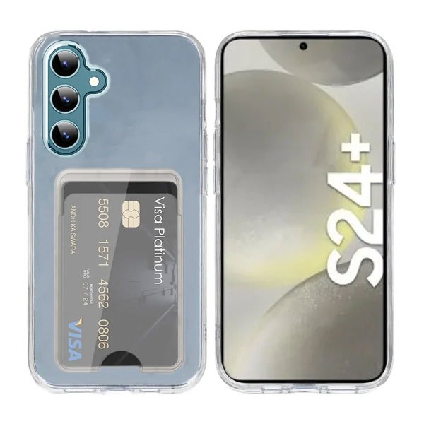 Rvelon Samsung Galaxy S24 Plus Deksel Kortholder Transparent