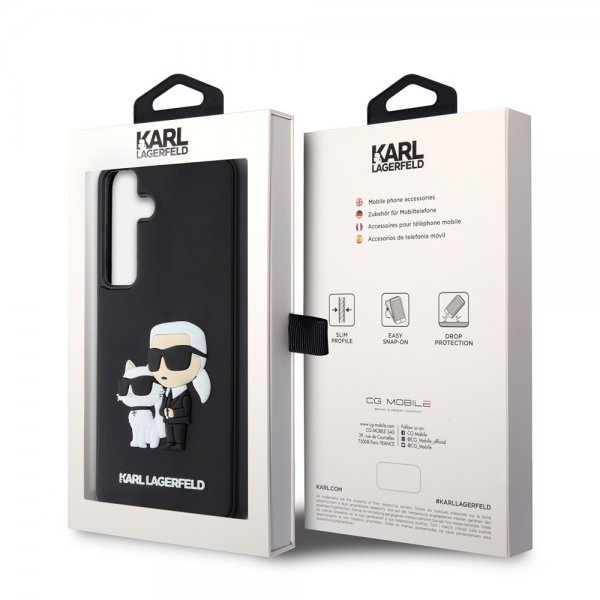 Karl Lagerfeld Samsung Galaxy S24 Plus 3D Rubber Karl & Choupette Svart