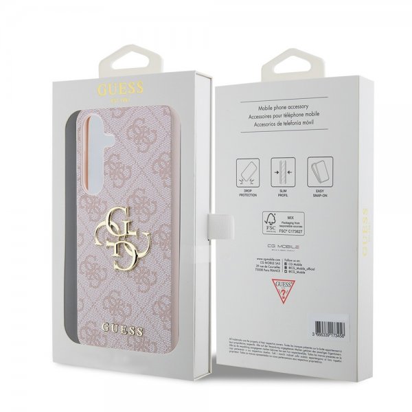 Guess Samsung Galaxy S24 Plus 4G Metal Logo Rosa