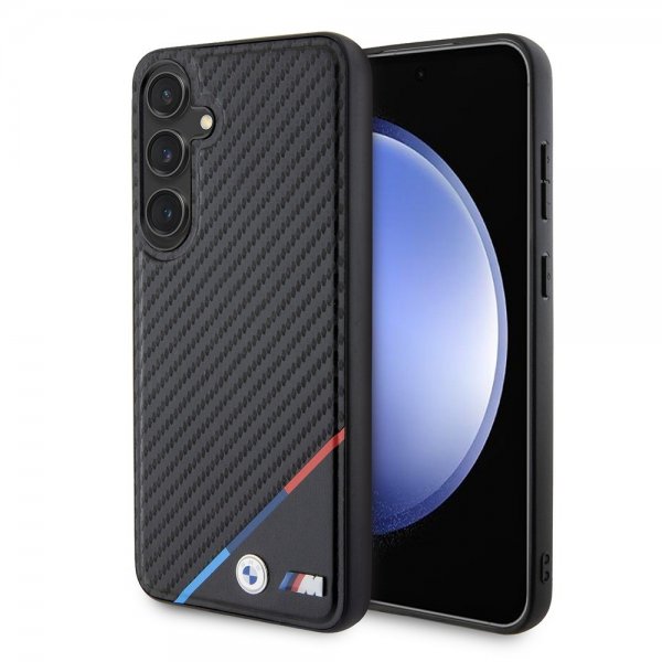 BMW Samsung Galaxy S24 Plus Carbon Tricolor Stripe MagSafe Svart