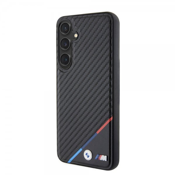 BMW Samsung Galaxy S24 Plus Carbon Tricolor Stripe MagSafe Svart