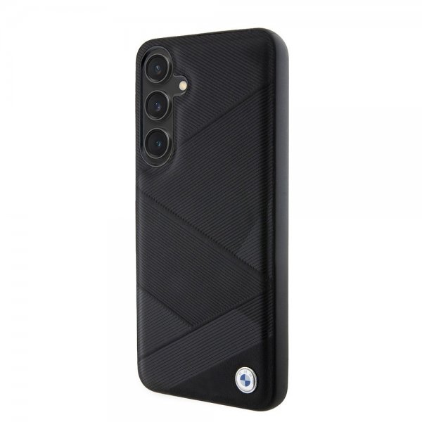 BMW Samsung Galaxy S24 Plus Genuine Leather Textured Svart