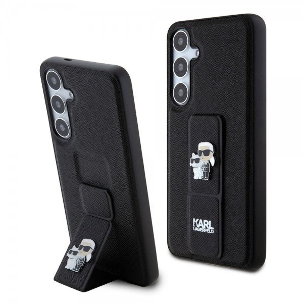 Karl Lagerfeld Samsung Galaxy S24 Plus Grip & Stand Saffiano Svart