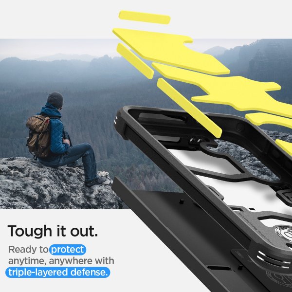 Spigen Samsung Galaxy S24 Plus Deksel Tough Armor Svart