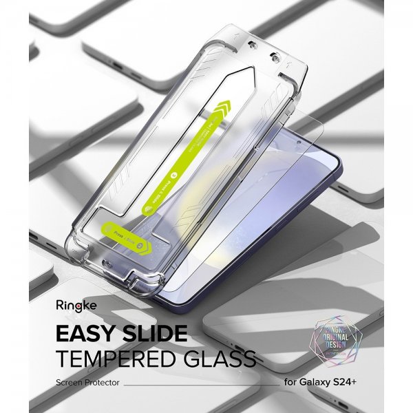 Ringke Samsung Galaxy S24 Plus Skjermbeskytter Easy Slide 2-pakning