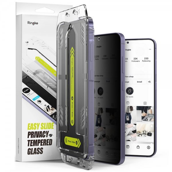 Ringke Samsung Galaxy S24 Plus Skjermbeskytter Easy Slide Privacy 2-pakning