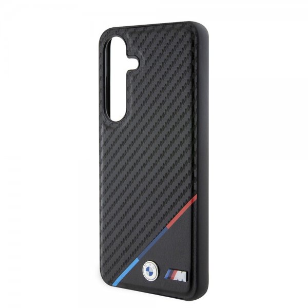 BMW Samsung Galaxy S24 Carbon Tricolor Stripe MagSafe Svart