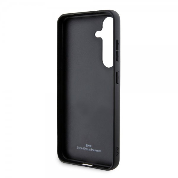 BMW Samsung Galaxy S24 Genuine Leather Textured Svart