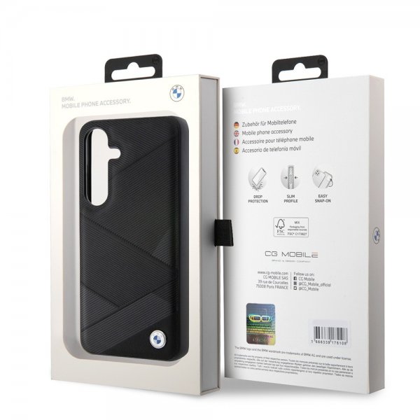 BMW Samsung Galaxy S24 Genuine Leather Textured Svart