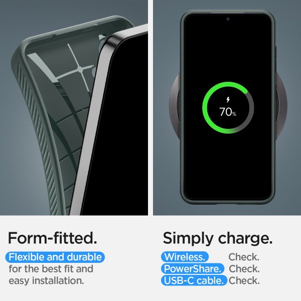 Spigen Samsung Galaxy S24 Deksel Liquid Air Abyss Green
