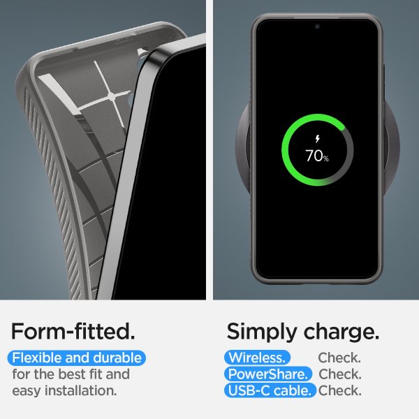 Spigen Samsung Galaxy S24 Deksel Liquid Air Marble Grey