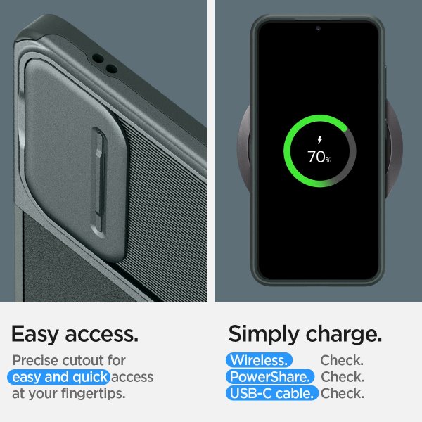 Spigen Samsung Galaxy S24 Deksel Optik Armor Abyss Green