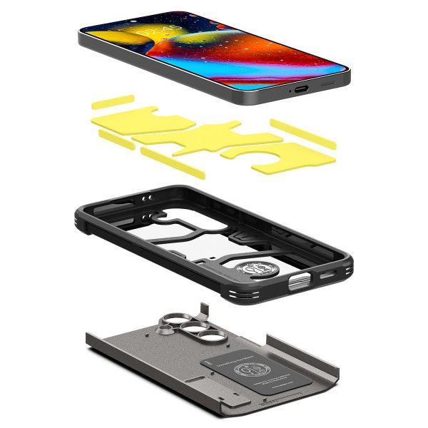 Spigen Samsung Galaxy S24 Deksel Tough Armor Gunmetal