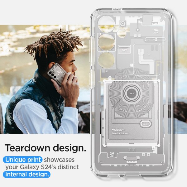 Spigen Samsung Galaxy S24 Deksel Ultra Hybrid Zero One White