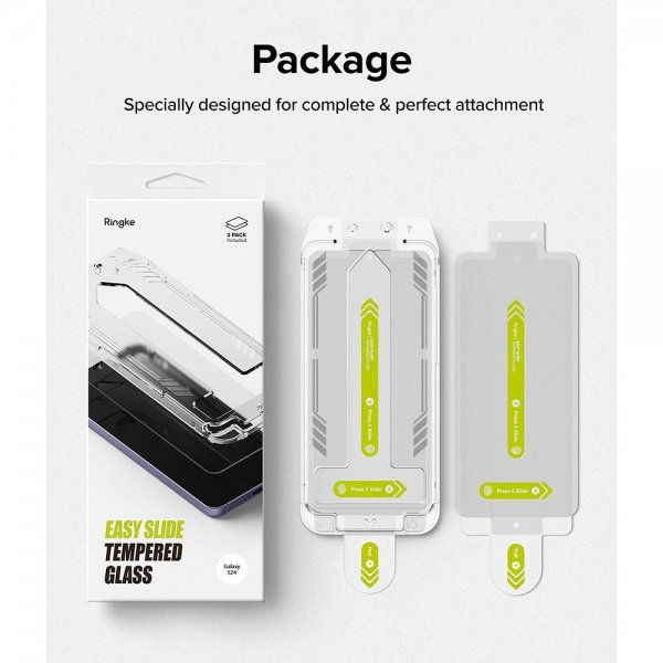 Ringke Samsung Galaxy S24 Skjermbeskytter Easy Slide 2-pakning