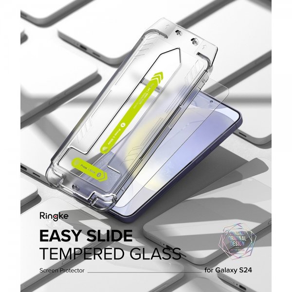 Ringke Samsung Galaxy S24 Skjermbeskytter Easy Slide 2-pakning