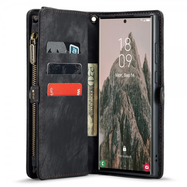 CaseMe Samsung Galaxy S24 Ultra Etui 008 Series Avtakbart Deksel Svart