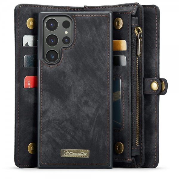 CaseMe Samsung Galaxy S24 Ultra Etui 008 Series Avtakbart Deksel Svart