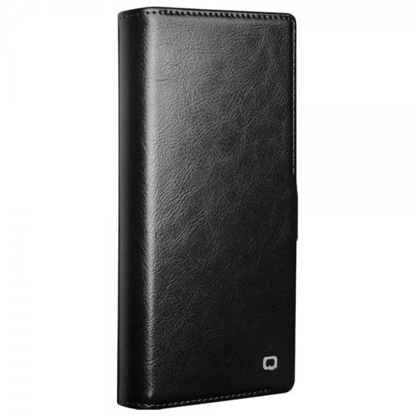 Qialino Samsung Galaxy S24 Ultra Etui Ekte skinn Kortlommer Svart