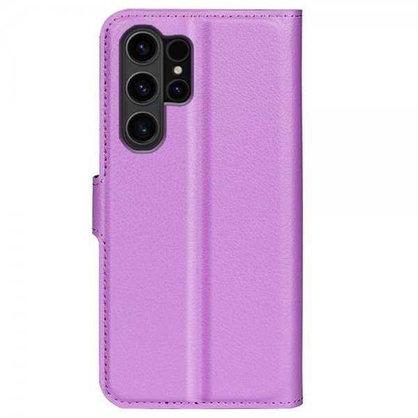 Samsung Galaxy S24 Ultra Etui Litchi Lilla