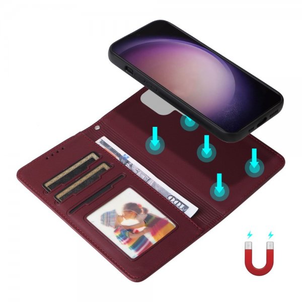 Betopnice Samsung Galaxy S24 Ultra Etui Avtagbart Deksel 005 Rød