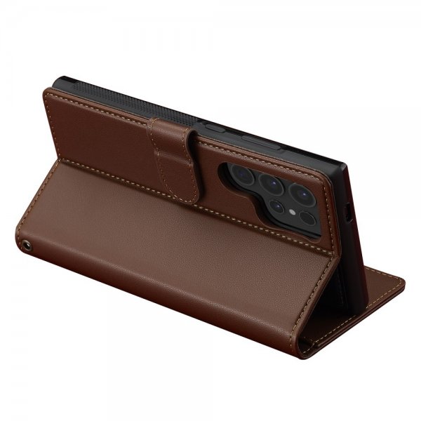 Lc.Imeeke Samsung Galaxy S24 Ultra Etui Avtagbart Deksel L2 Series MagSafe Brun