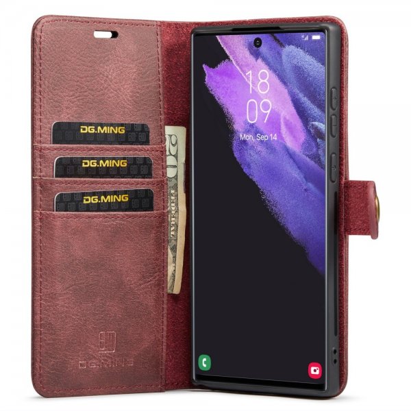 Dg.Ming Samsung Galaxy S24 Ultra Etui Avtagbart Deksel Rød