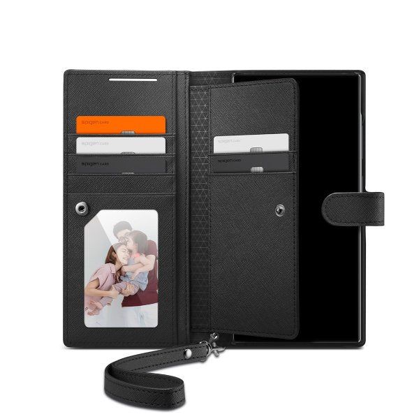 Spigen Samsung Galaxy S24 Ultra Etui Wallet S Plus Svart