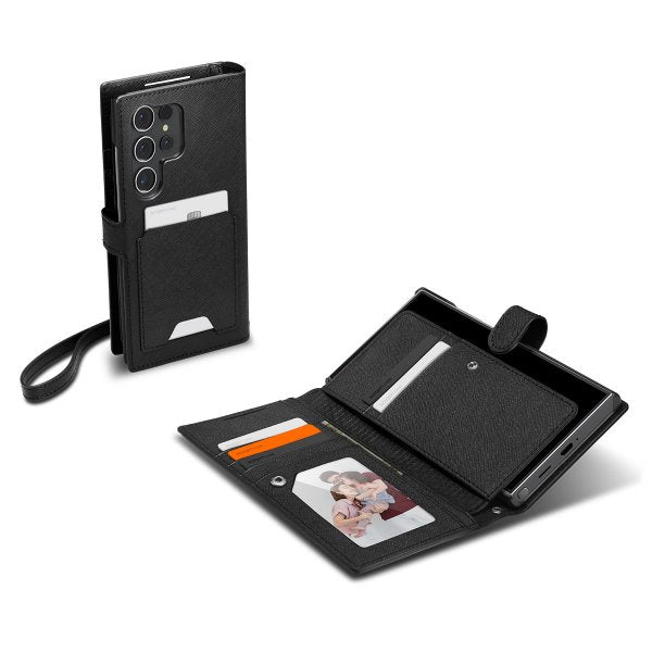 Spigen Samsung Galaxy S24 Ultra Etui Wallet S Plus Svart