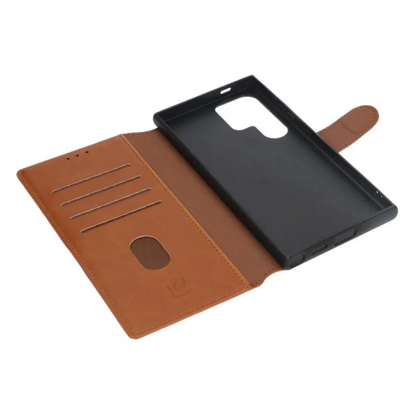 Rvelon Samsung Galaxy S24 Ultra Etui 4 Kortlomme Brun