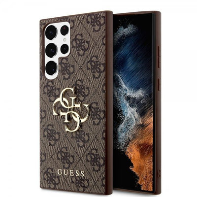 Guess Samsung Galaxy S24 Ultra 4G Metal Logo Brun