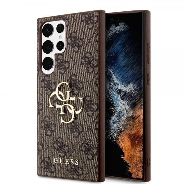 Guess Samsung Galaxy S24 Ultra 4G Metal Logo Brun