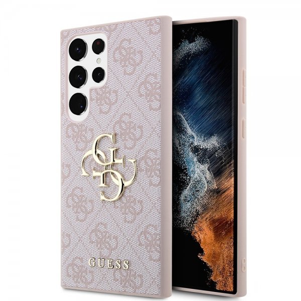 Guess Samsung Galaxy S24 Ultra 4G Metal Logo Rosa