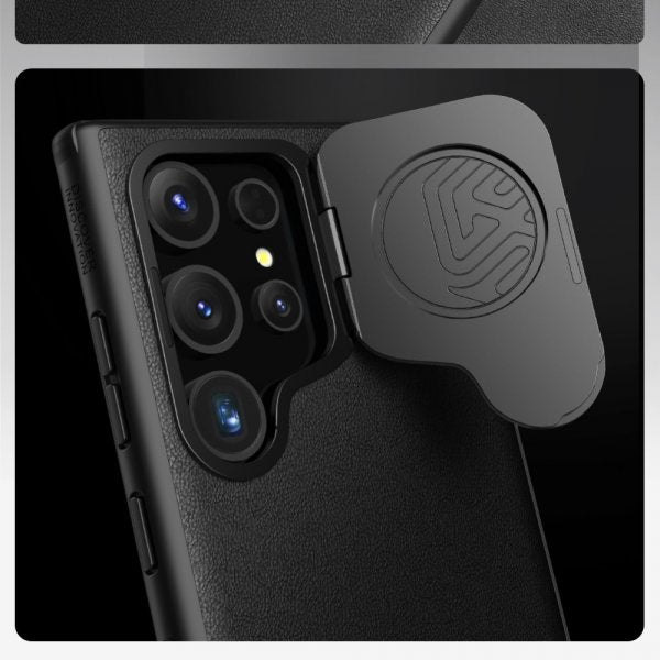 Nillkin Samsung Galaxy S24 Ultra Deksel CamShield Prop Leather MagSafe Svart