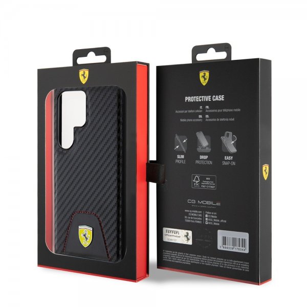 Ferrari Samsung Galaxy S24 Ultra Carbon & Stripe Svart